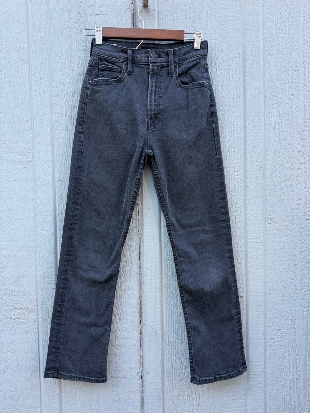 Mother High Waisted Rider Ankle Black Jeans Size: 25